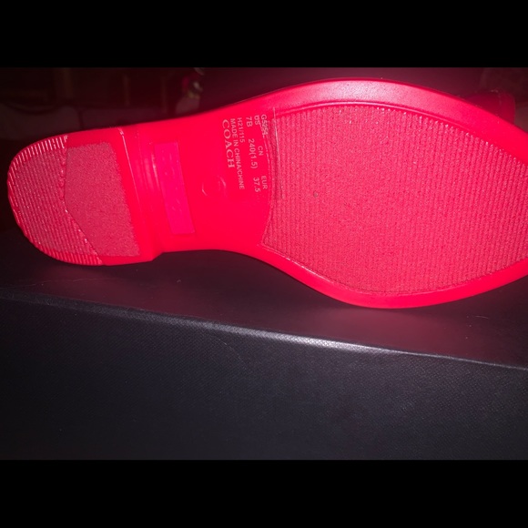 Coach Red Rivington Rubber Rainboots - Picture 6 of 7